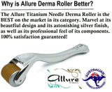 Derma Roller Hair Growth Promoter 192 Real Inserted Titanium Micro Needles Baldness Treatment - Allure For Beauty