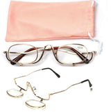 Magnifying Makeup Glasses Flip Down Folding Metal Frame Eyeglasses 1.50 - 4.00 Allure For Beauty
