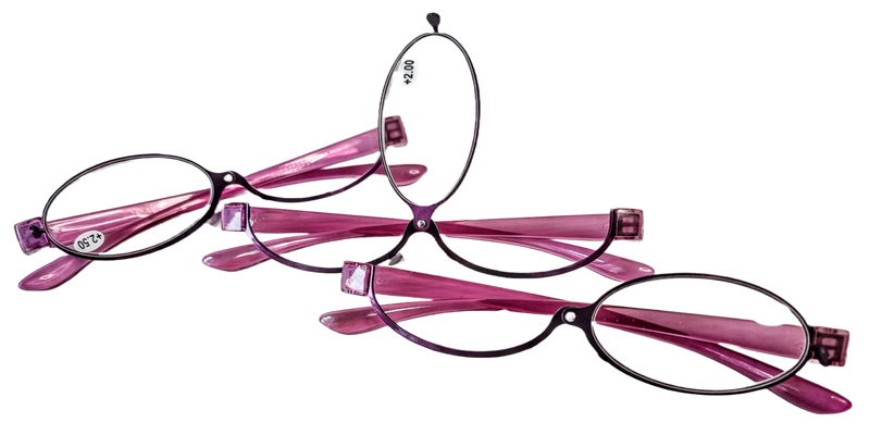 Magnifying Makeup Glasses Flip Down Folding Eyeglasses 1.50 - 4.00 Allure For Beauty