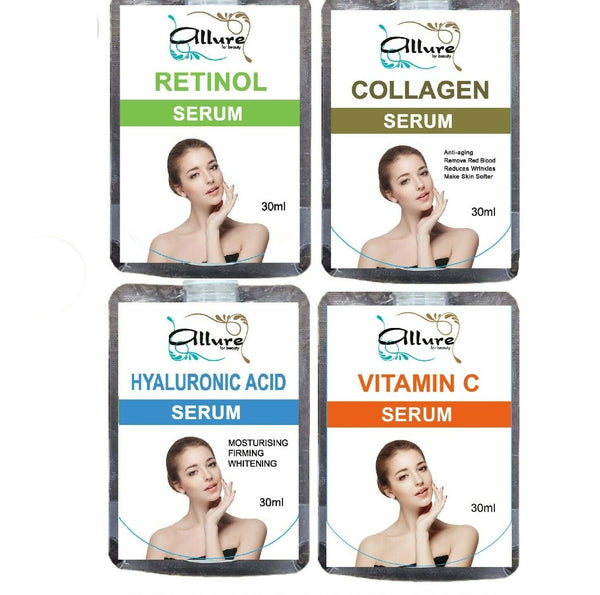 Derma Roller Serums Hyaluronic Acid, Collagen, Retinol 30ml Allure For Beauty