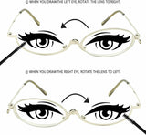 Magnifying Makeup Glasses Flip Down Folding Eyeglasses 1.50 - 4.00 Allure For Beauty