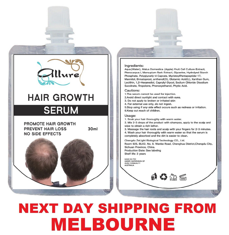 Derma Roller Hair Growth Serum 100% Natural Treatment Hair Loss Organic Oil