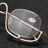 Magnifying Makeup Glasses Flip Down Folding Metal Frame Eyeglasses 1.50 - 4.00 Allure For Beauty