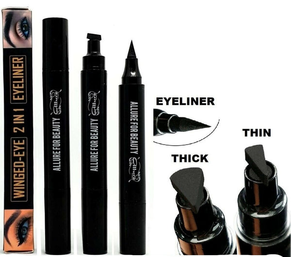 Double Head Liquid Eyeliner Wing Stamp Long Lasting Eye Makeup Thin/Thick