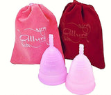 Reusable Menstrual Cup - Medical Grade Flexible Silicone - Allure For Beauty
