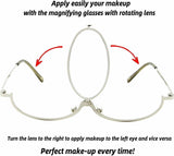 Magnifying Makeup Glasses Flip Down Folding Eyeglasses 1.50 - 4.00